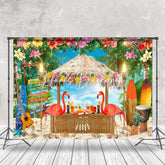 Lofaris Flamingo Beach Drink Party Summer Backdrop For Photo